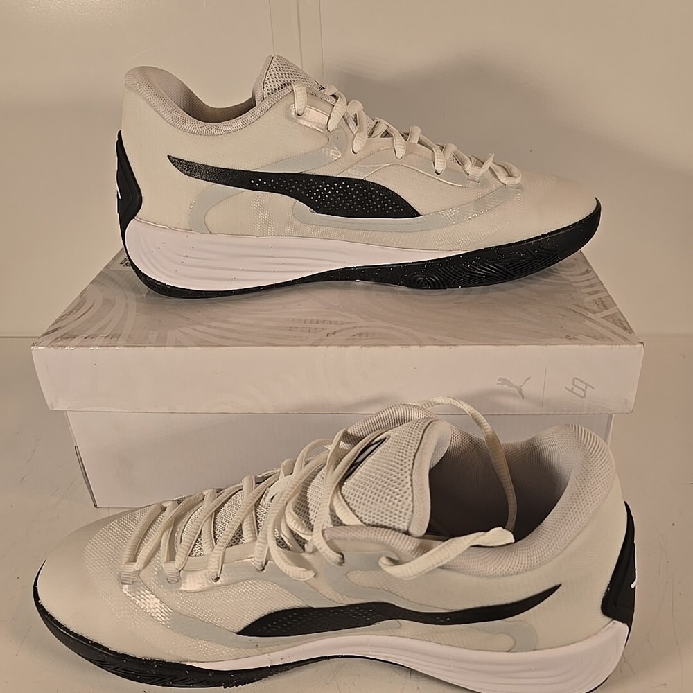Puma Stewie 2 Team Basketball Womens Sz 9.5White Sneaker Athletic Shoe 37908202